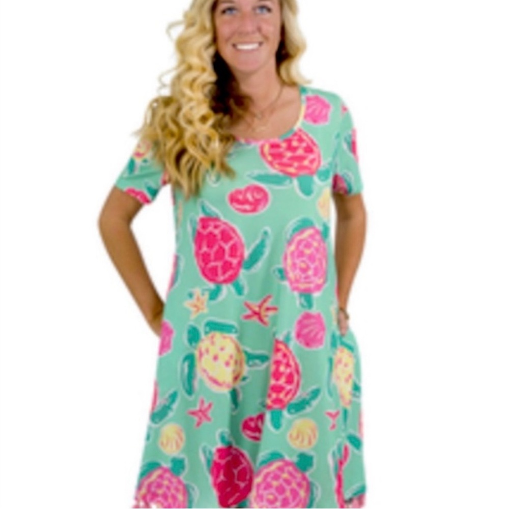 SIMPLY SOUTHERN Turtle Topsail Print Dress, size Med (?)
